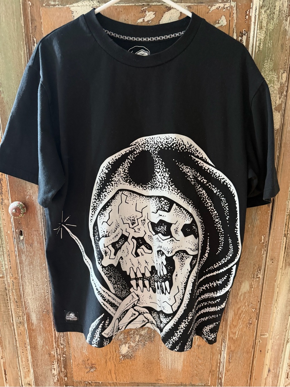 Lurking Class Grim Reaper Graphic T-Shirt Black Men's L Streetwear Skull Tee